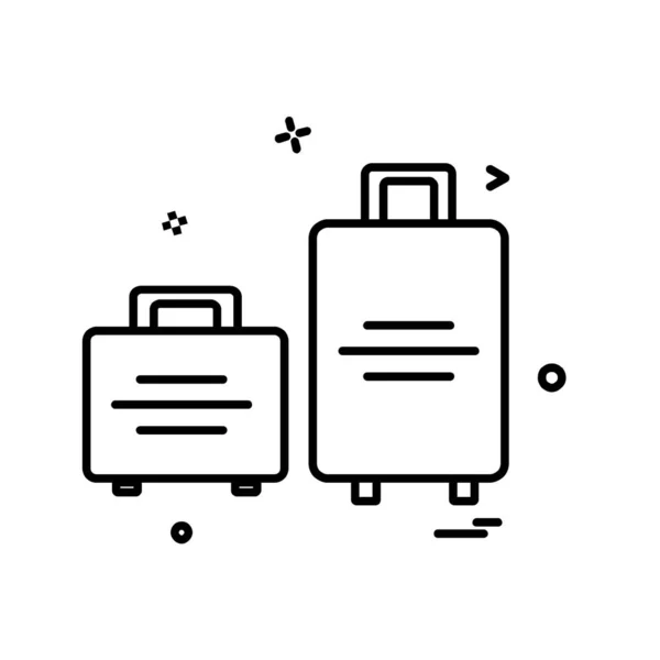 Reisetasche Symbol Design Vektor — Stockvektor
