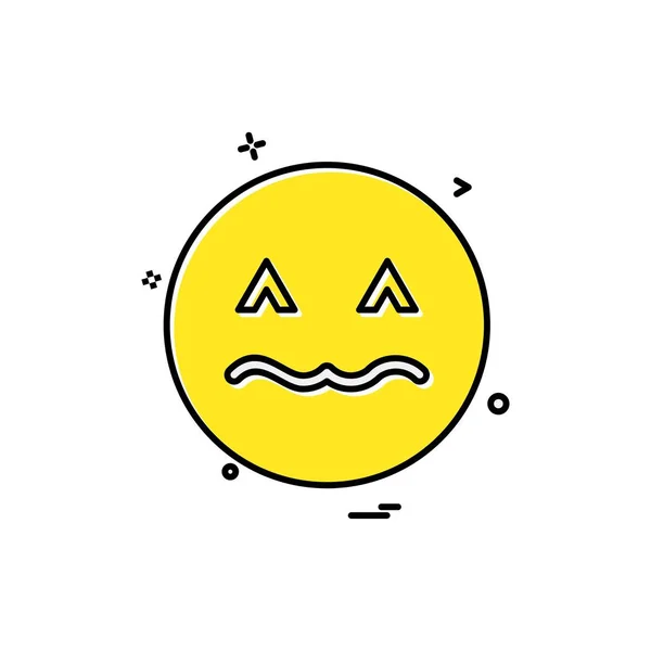 Emoji Ikon Design Vektorillustration — Stock vektor