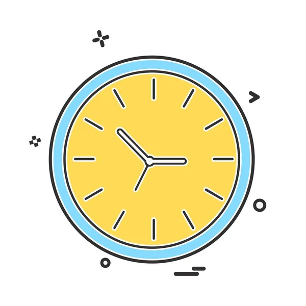 Uhr Flache Icon Vektor Illustration — Stockvektor