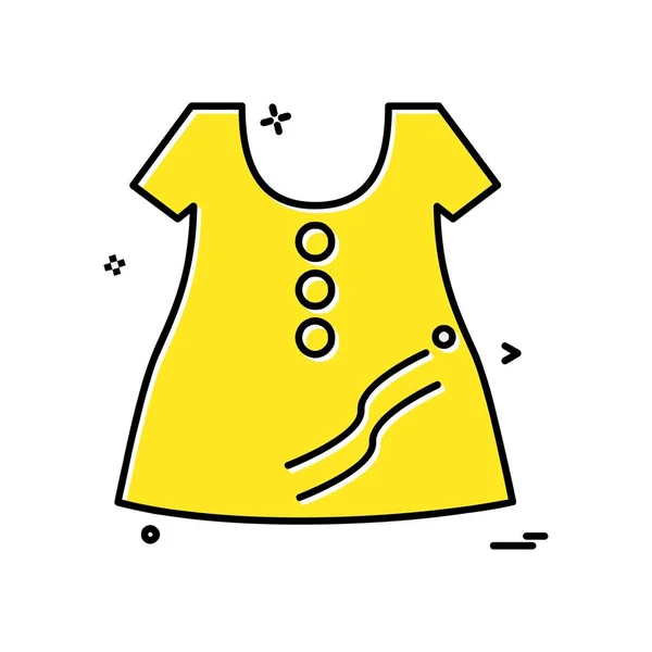 Vestido Icono Plano Vector Ilustración — Vector de stock