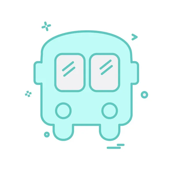 バスのアイコン デザイン カラフルなベクトル イラスト — ストックベクタ