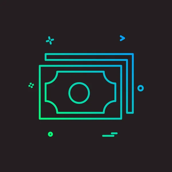 Dinero Icono Diseño Vector — Vector de stock