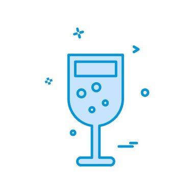 İçki simgesi tasarım, renkli vektör çizim 