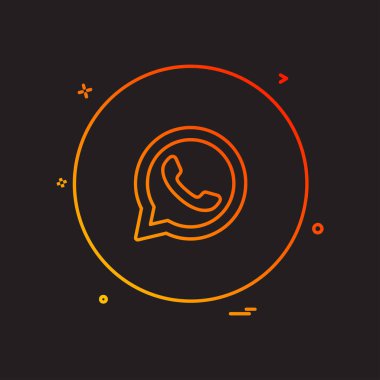 Whatsapp simge tasarım vektörü