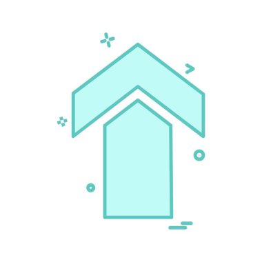 Yukarı ok simgesi tasarım vektörü