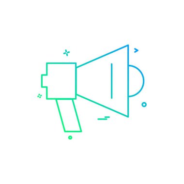 Hoparlör simgesi tasarım, renkli vektör çizim 