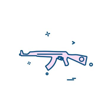 silah düz simge vektör çizim 