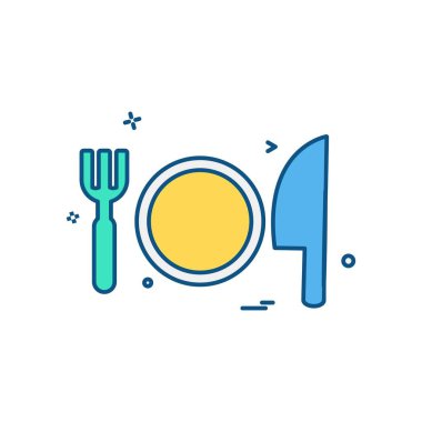 Mutfak simgesi tasarım vektörü 