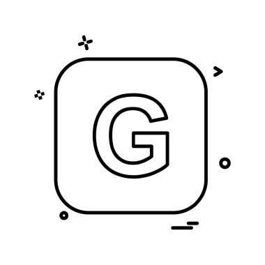 İngilizce alfabe simge tasarlamak vektör 