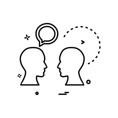 Sohbet simgesi tasarım vektörü