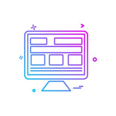 Web sitesi düzenleme simgesi tasarım vektörü