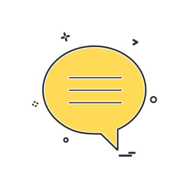 İleti simgesi tasarım vektörü