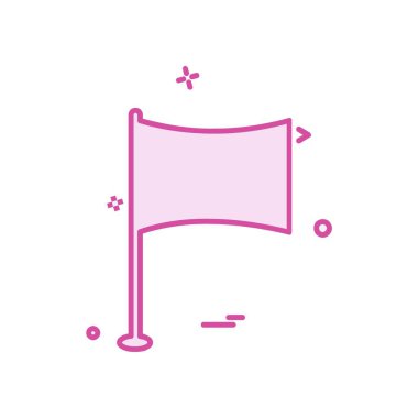 Bayrak simgesi tasarım vektörü