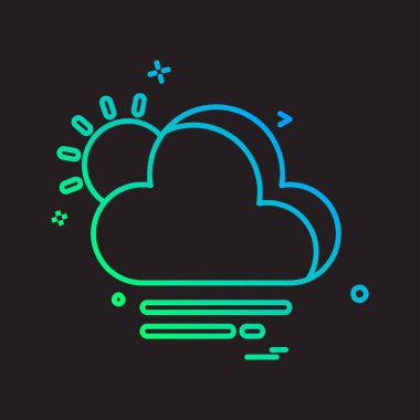 Weather simge vektör siyah arka plan üzerine