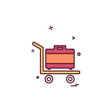 Bagaj simge tasarlamak vektör