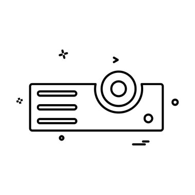 Projektör simgesi tasarım vektörü