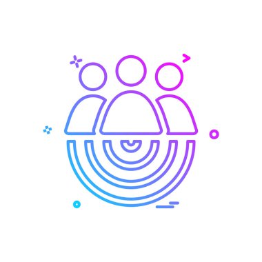 Grup avatar simge tasarlamak vektör