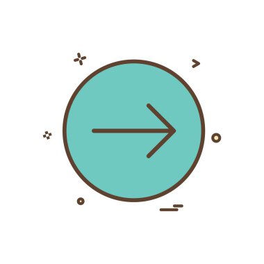 ok sağ simge vektör tasarımı