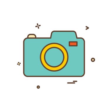 Kamera simgesi tasarım vektörü