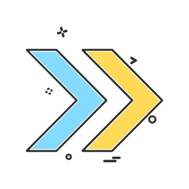 Ok simgesi tasarım vektörü