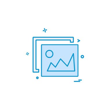 Görüntü simgesi tasarım, renkli vektör çizim