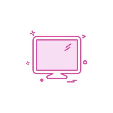 LCD ekran simge vektör tasarımı