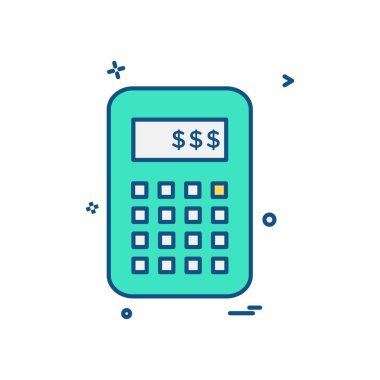 Hesap makinesi simgesi tasarım vektörü