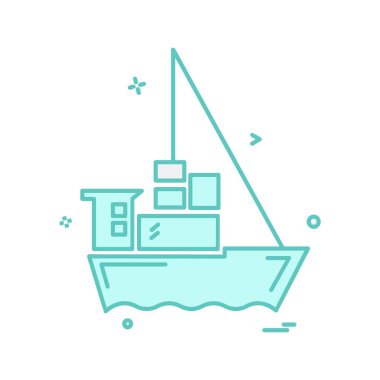 Gemi simge tasarlamak vektör