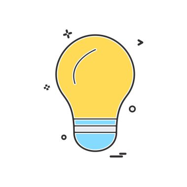 ampul ışık simge vektör tasarımı