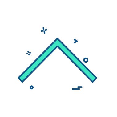 Yukarı ok simgesi tasarım vektörü