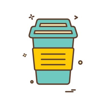 İçki simgesi tasarım, renkli vektör çizim 