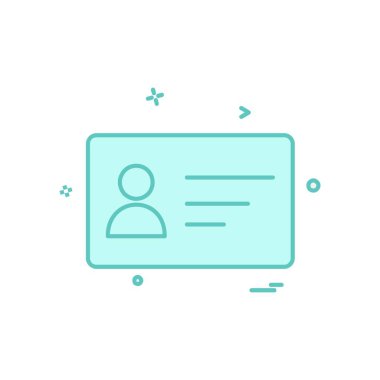 ID kart simgesi vektör illüstrasyonu 