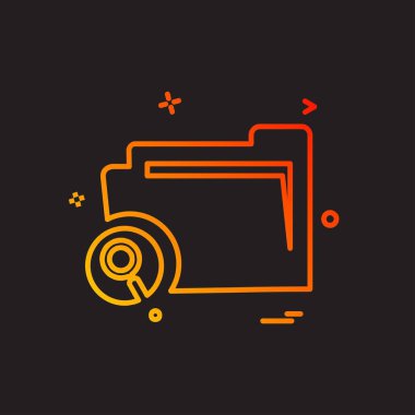 Klasör simge tasarlamak vektör