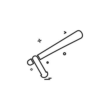 Baton COP polis baton sopa COP simge vektör tasarımı