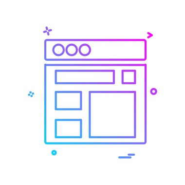 Web düzen simge tasarlamak vektör