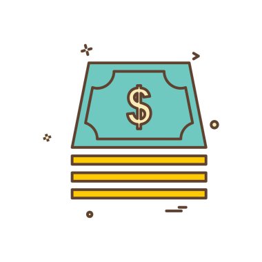 Doları simge tasarlamak vektör