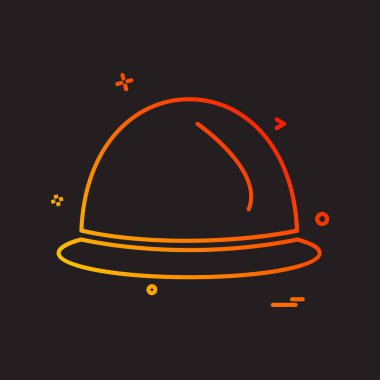 Kask simgesi tasarım vektörü