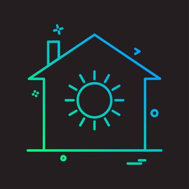 Ev simgesi tasarım vektörü 