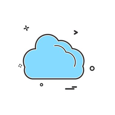 Bulut simgesi tasarım vektörü