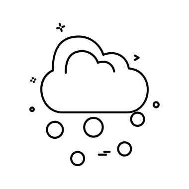 Bulut simgesi tasarım, renkli vektör çizim