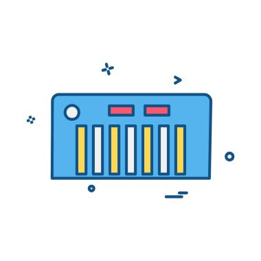 Piyano simge tasarlamak vektör