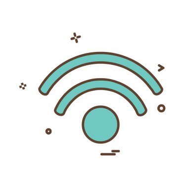 Wifi simge tasarım vektörü