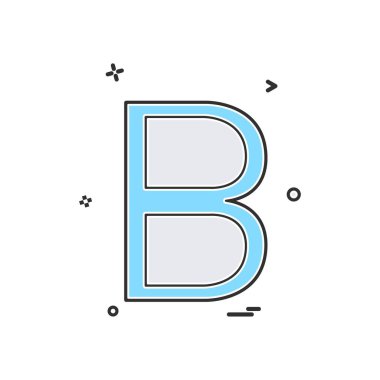 b harfi simge vektör tasarımı