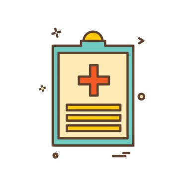 Tıbbi simge tasarım, renkli vektör çizim