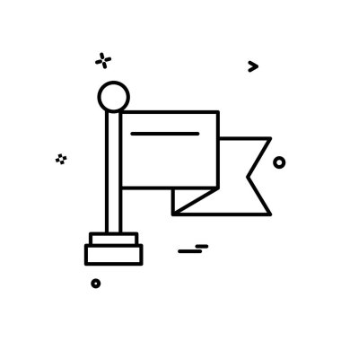 Ödülü rozet şampiyon bayrak simge vektör tasarımı