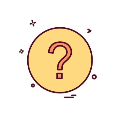 Yardım simgesi tasarım, renkli vektör çizim