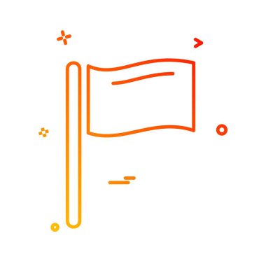 Bayrak simgesi tasarım vektörü