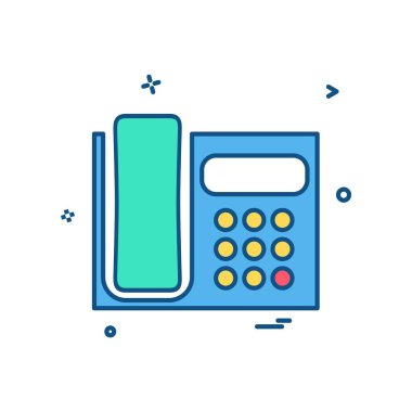 Telefon simgesi tasarım vektörü