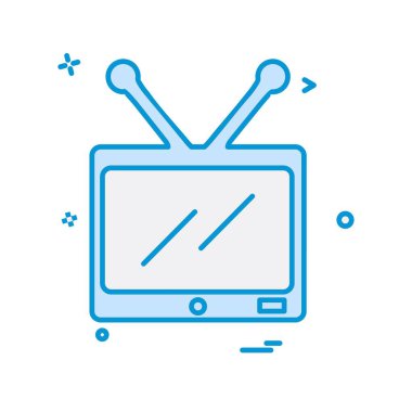 TV simgesi tasarım vektörü