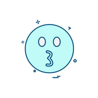 Emoji simgesi tasarım, vektör çizim